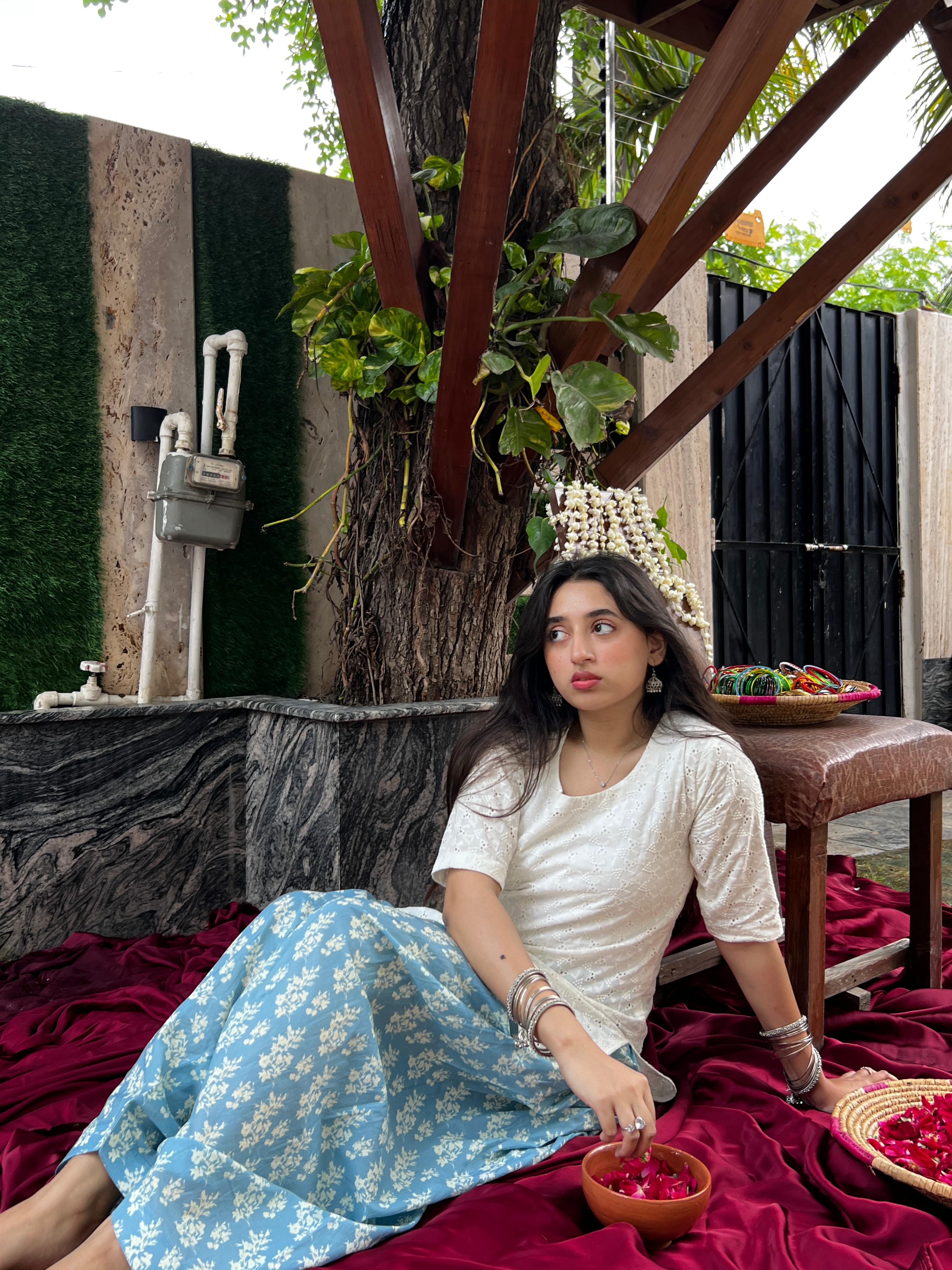 NOOR-chikankari patiala set